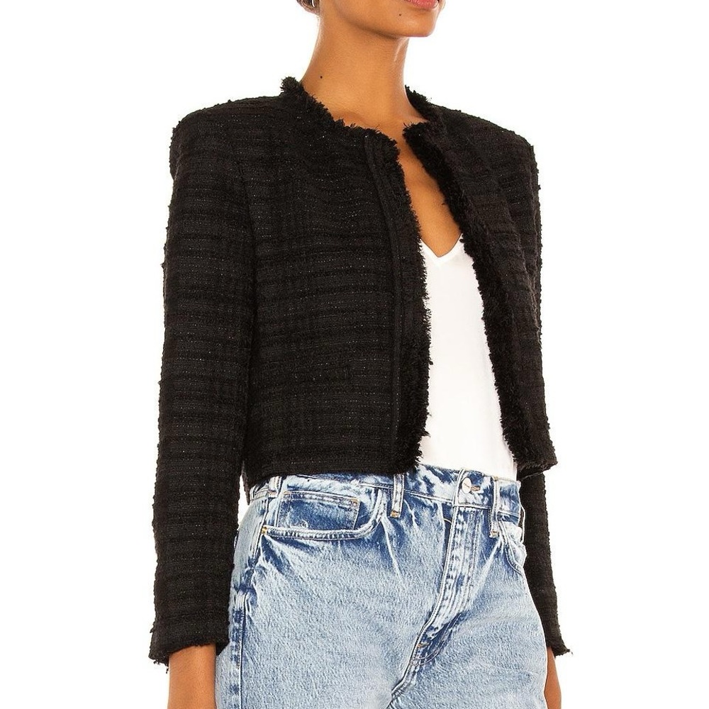 Iro open tweed jacket